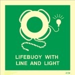 IMO sign4134:Lifebuoy with light and line