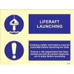 IMO sign5111:Liferaft launching