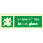 IMO sign4191:In case of fire break glass