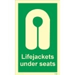 IMO sign4130:Lifejackets under seats