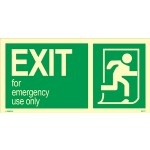 IMO sign4417:Exit for emergency use only,right