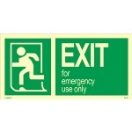 IMO sign4416:Exit for emergency use only,left