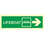 IMO sign4306:↙ Lifeboat