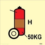 IMO sign6896:Wheeled fire extinguisher, Halon 50kg