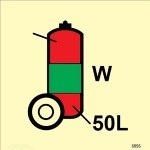 IMO sign6895:Wheeled fire extinguisher, Water 50L
