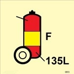 IMO sign6893:Wheeled fire extinguisher, Foam 135L