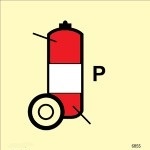 IMO sign6855:Powder Wheeled fire extinguisher