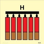 IMO sign6828:Fire extinguishing battery (gases other than Co2 &Nitrogen)