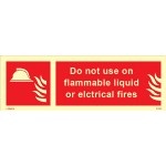 IMO sign6168:Do not use on flammable liquid or eletrical fires