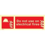 IMO sign6167:Do not use on flammable liquid or eletrical fires