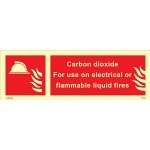 IMO sign6166:Carbon dioxide for use on eletrical or flammable liquide firesor eletrical fires
