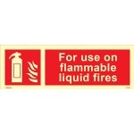 IMO sign6164:For use on flammable liquid fires