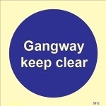 IMO sign5812:Gangway keep clear