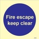 IMO sign5811:Fire escape keep clear