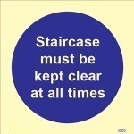 IMO sign5809:Staircase must be kept clear all the times