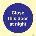 IMO sign5803:Close this door at night