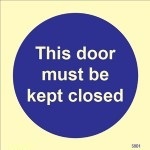 IMO sign5801:This door must be kept closed
