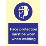 IMO sign5735:Face protection must be worn when welding