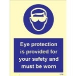 IMO sign5730:Eye protection is provided for your safety and must be worn