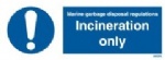 IMO sign5693:Incineration only