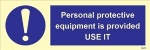 IMO sign5678: Personnel protective equipment is provided USE IT