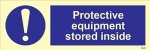 IMO sign5676: Protective equipment stored inside
