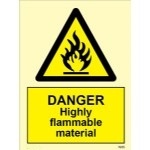 IMO sign7635:Danger highly flammable material