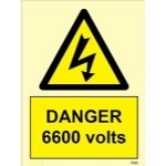 IMO sign7626:Danger 6600 volts