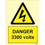 IMO sign7625:Danger 3300 volts