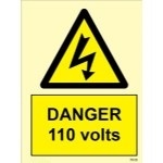 IMO sign7619:Danger 110 volts