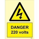 IMO sign7617:Danger 220 volts