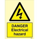 IMO sign7611:Danger eletrical hazard