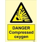 IMO sign7585:Danger compressed oxygen