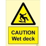 IMO sign7573:Caution wet deck