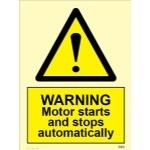 IMO sign7557:Warning motor starts and stops automatically