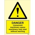 IMO sign7542:Danger unmaned machinery space