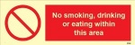 IMO sign8566:No smoking,drinking or eating within this area