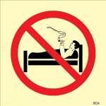 IMO sign8524:No smoking in bed