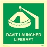 IMO sign4103:Davit launched liferaft