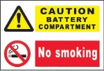 IMO sign3107:Caution battery compartment