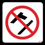 IMO sign2419:No weapons