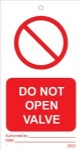 IMO sign2521:Do not open valve